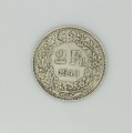 2 franci 1940. Elvetia. argint 835 AU
